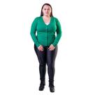 Cardigan Feminino Facinelli Plus Size 658094 Verde