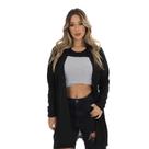 Cardigan Feminino Longo Fristyle Kimono Canelado Manga Longa