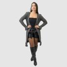 Cardigan Feminino Longo Tricot Manga Longa Tendência Outono