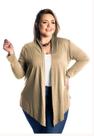 Cardigan Feminino Plus Size Casaco Assimetrico Blusa