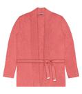 Cardigan Feminino Plus Size Em Tricot Secret Glam Laranja