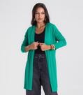 Cardigan Feminino Ribana Canelada Básico Endless Verde