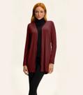 Cardigan Feminino Ribana Canelada Básico Endless Vermelho
