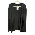 Cardigan Feminino Viscose Plus Size G6 Preto Manga Bufante Arruaça