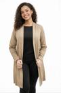 Cardigan (Kimono) de suede Winter com abertura lateral Cor:BegeTamanho:M Cardigan (Kimono) de suede Winter com abertura lateral Cor:BegeTamanho:M
