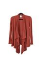 Cardigan Lado Avesso Canelado Marrom