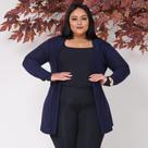 Cardigan Lanzinha Casaquinho Feminino Senhora Plus