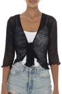 Cardigan leve transparente preto tipo bolero Back From Bali Cardigan leve transparente preto tipo bolero Back From Bali