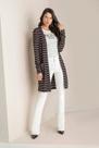 Cardigan Listrado Lado Avesso Preto