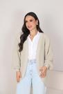 Cardigan Longo de Inverno Manga Bufante Moda Tricot Feminina Outono Inverno Cardigan Longo de Inverno Manga Bufante Moda Tricot Feminina Outono Inverno