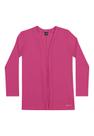Cardigan Malha Canelada Rosa Infantil Elian