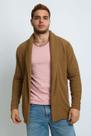 Cardigan Masculino Casaco Caramelo Blusa de frio Marron