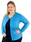 Cardigan Plus Size Tricot Aberto com Botões 658060 658049 Cardigan Plus Size Tricot Aberto com Botões 658060 658049