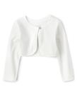 Cardigan Shrug The Children's Place para meninas, branco 18-24M