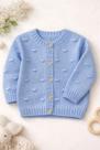 Cardigan Tricô Bebê Ponto Trabalhado C/ Botão 25719