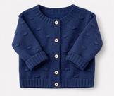 Cardigan Tricô Bebê Ponto Trabalhado C/ Botão 25719