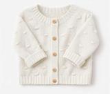 Cardigan Tricô Bebê Ponto Trabalhado C/ Botão 25719