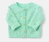 Cardigan Tricô Bebê Ponto Trabalhado C/ Botão 25719