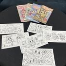 Cards para colorir MONSTROS FOFOS KIT 4 envelopes 24 cards 17x9cm Cards para colorir MONSTROS FOFOS KIT 4 envelopes 24 cards 17x9cm