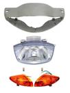 Carenagem Farol Bloco Pisca Dianteiro Prata Met. Biz 100 05 Carenagem Farol Bloco Pisca Dianteiro Prata Met. Biz 100 05