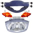 Carenagem Farol, Bloco, Piscas, Presilhas Biz 100 Azul 98/99