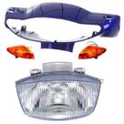 Carenagem Farol, Pisca, Bloco Optico Biz 100 Azul 2001