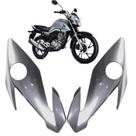 Carenagem Lateral Farol Bananinha Honda Cg Titan 160 Prata Iron Nail 2022 2023 2024