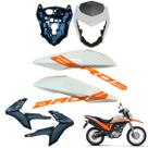 Carenagem Nxr Bros 160 modelo 2016 Até 2021 Aba do Tanque Par de Complementos Máscara Frontal Bananinha Aranha do Painel