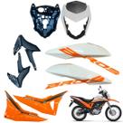Carenagem Nxr Bros 160 modelo 2016 Até 2021 Aba do Tanque Par de Complementos Tampa Lateral Frontal Bananinha Aranha