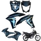 Carenagem Nxr Bros 160 Modelo 2022 2024 Asa do Tanque Par de Complementos Frente Frontal Bananinha Máscara Aranha