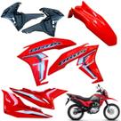 Carenagem Nxr Bros 160 Modelo 2022 2024 Asa do Tanque Par de Complementos Tampa Lateral Paralama Dianteiro Carenagem Nxr Bros 160 Modelo 2022 2024 Asa do Tanque Par de Complementos Tampa Lateral Paralama Dianteiro