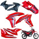 Carenagem Nxr bros 160 Modelo 2022 2024 Asa do Tanque Par de Complementos Tampa Lateral Rabeta traseira