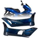 Carenagem Tampa Lateral Inferior Piso Pcx 150 2018 Azul Par