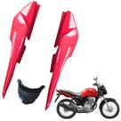 Carenagem Traseira Rabeta Fan 160 Start 160 2016 a 2022 Vermelho Marrakesh Stylu