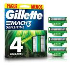 Carga Aparelho De Barbear Gillette Mach3 Aloe & Vitamina 4un Carga Aparelho De Barbear Gillette Mach3 Aloe & Vitamina 4un