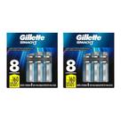 Carga Barbeador Mach3 Tradicional Com 8Un - Kit Com 2Un