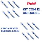 Carga caneta gel pentel energel lr7-c 0.7 azul 12 unidades refil