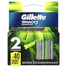 Carga Para Aparelho De Barbear Gillette Mach3 Sensitive 2 unidades