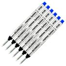 Carga para Caneta Rollerball Schmidt 8126 Longa Sem Tampa Tinta Azul Ponta Fina 0,6mm