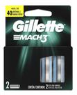 Carga Para Lâmina De Barbear Gillette Mach3 - 2 Unidades