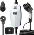 Cargador EV EVDANCE Nivel 2, 40A, 240V 9.6kW Estación de Carga Portátil para Vehículo Eléctrico, Enchufe NEMA 14-50, Cable de 7.5m, Corriente Ajustable y Retardo con Temporizador, Conector J1772 para BEVs/PHEVs