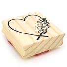 Carimbo Arte Fácil Coração com Flores CA-768 - 3,3x10cm