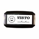 Carimbo Automatico Autoentintado ESCOLA VISTO COM BARRA DE DATA Nykon 302 - 14x38mm