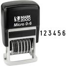 Carimbo Automático Mark 2000 com 6 Dígitos e Tinta Preta Carimbo Automático Mark 2000 com 6 Dígitos e Tinta Preta