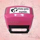 Carimbo automático Visto pela Mamãe - Tema Coração