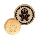 Carimbo De Biscoito De Madeira De Natal Com Padrão De Rena E Boneco De Neve, Cortador De Biscoitos