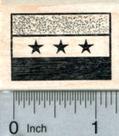 Carimbo de borracha RubberHedgehog Bandeira da Síria 2,5 x 3,2 cm