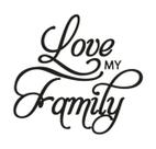 Carimbo Em Borracha Love My Family Clp-050 Litoarte
