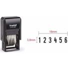 Carimbo Numerador 6 Dig. S/ Texto Auto-entintado Trodat 4836