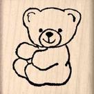 Carimbos de borracha da Impression Teddy Bear 1,5 x 1,5 cm